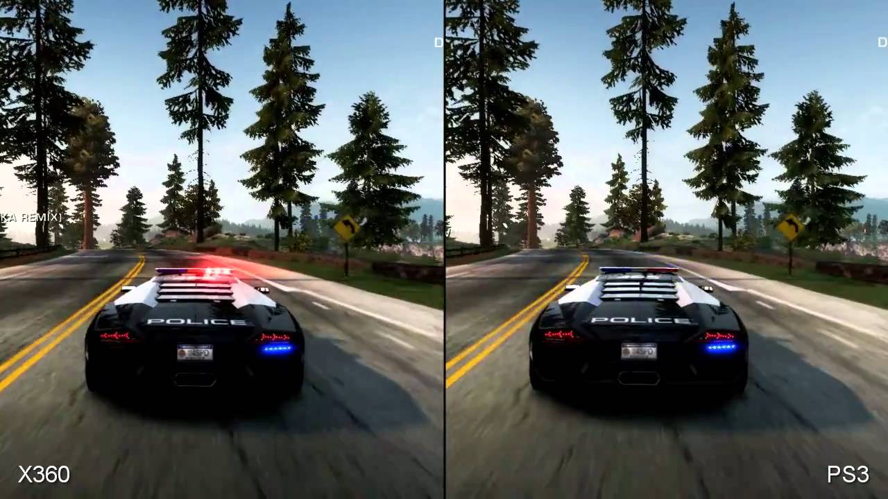 Need for Speed: Hot Pursuit - Xbox 360 vs. PS3 comparison
