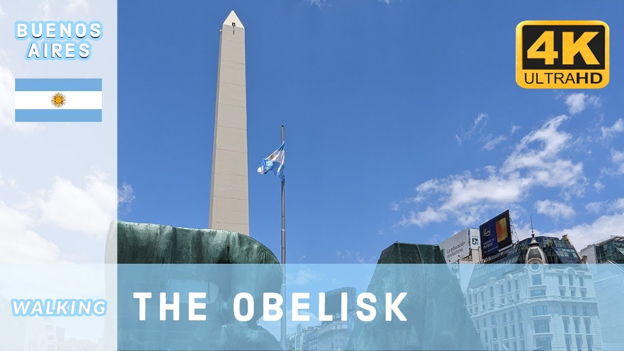 4K Walking tour Buenos Aires 🇦🇷 | The Obelisk | Argentina 2022