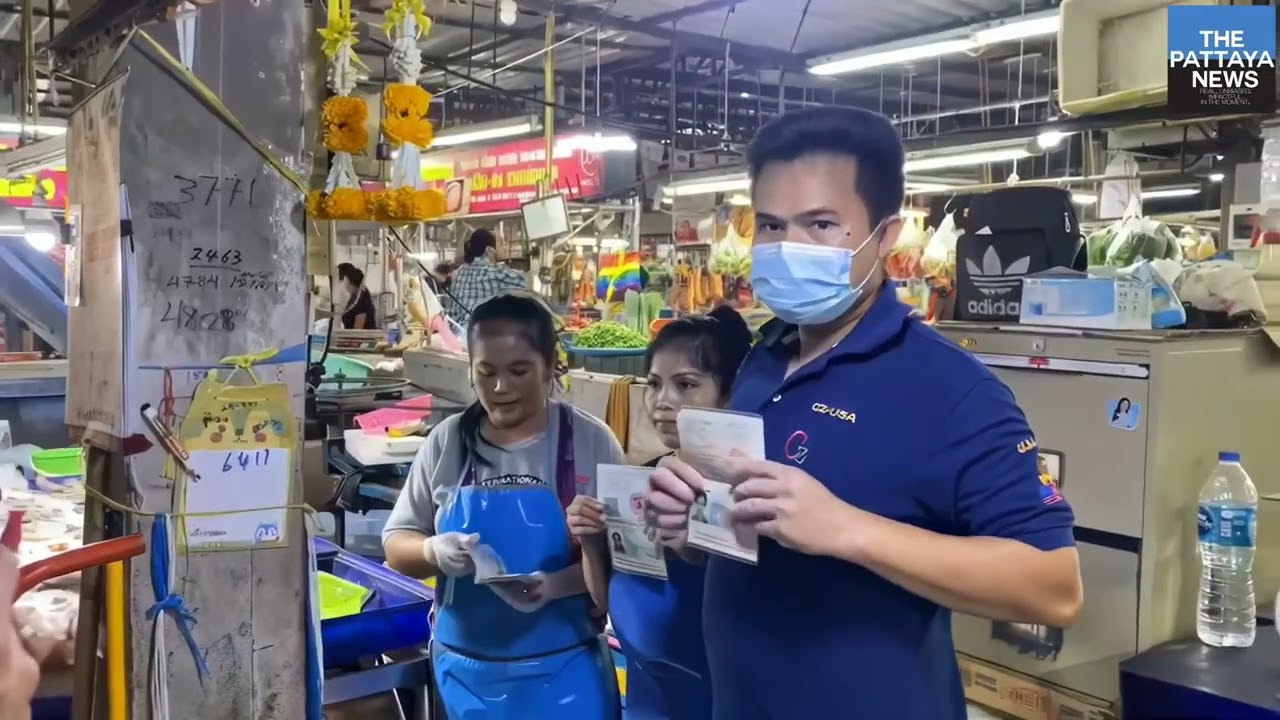 Chonburi Immigration and Pattaya Police raid major market to find illegal workers.