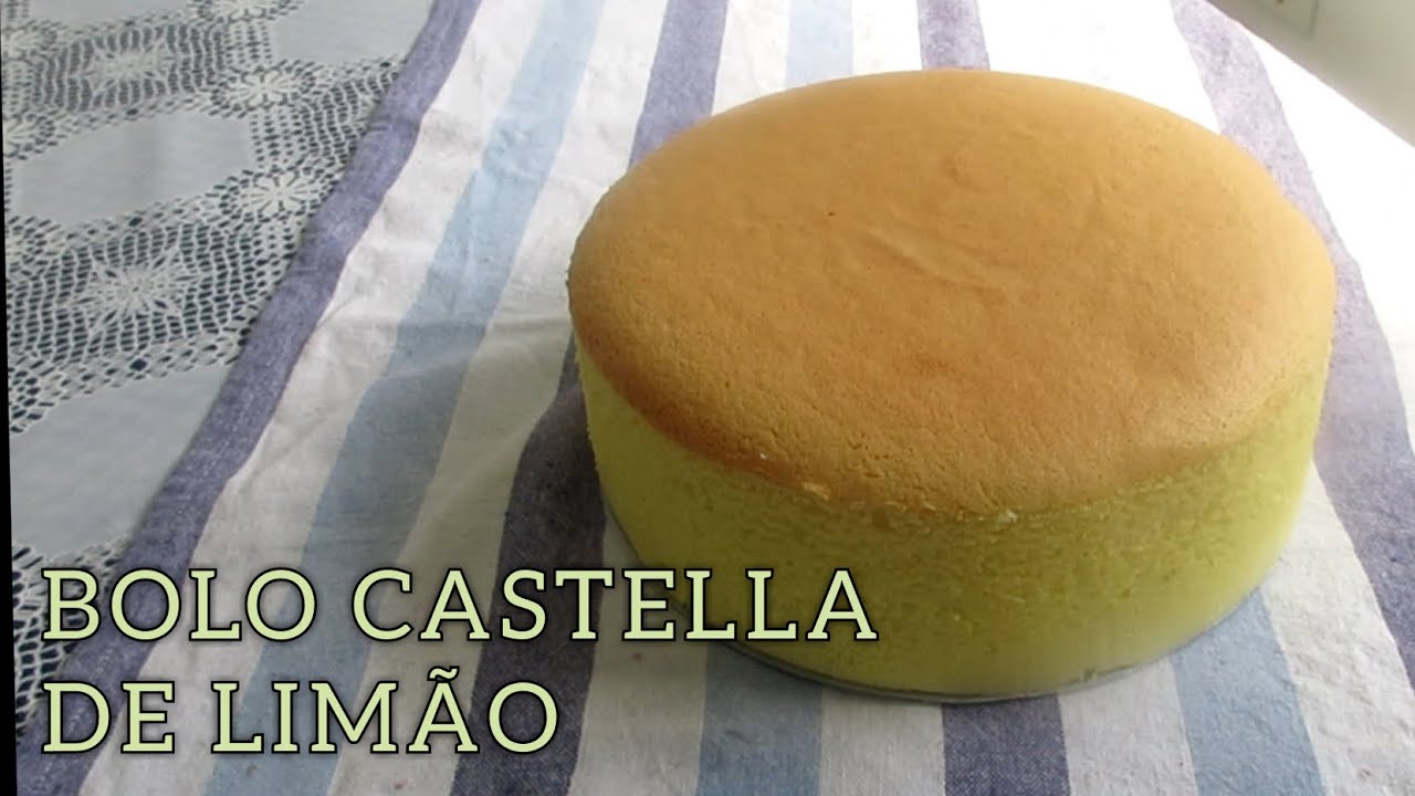 BOLO CASTELLA DE LIMÃO  SEM GLÚTEN E SEM FERMENTO