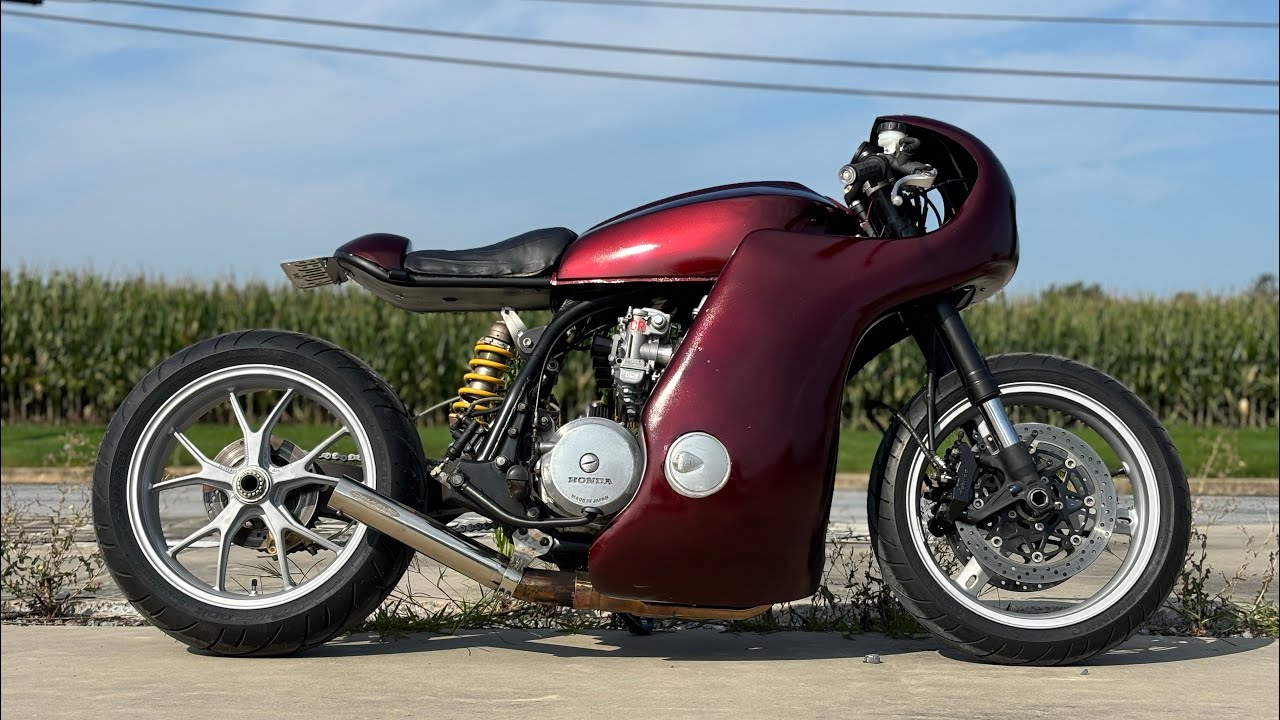 My dream cafe racer build is finally done!!!   Full Fairing Honda cb750 finale
