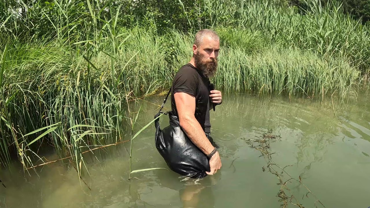 European jungle survival - primitive catch & cook fish