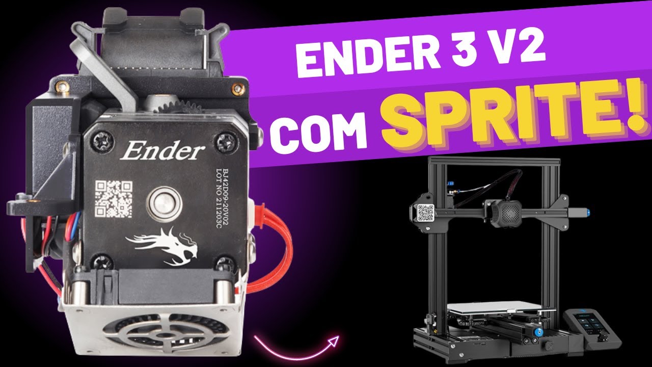 O MELHOR UPGRADE PARA ENDER -  INSTALAR EXTRUSORA Creality Direct Drive Sprite  PRO NA ENDER 3 V2