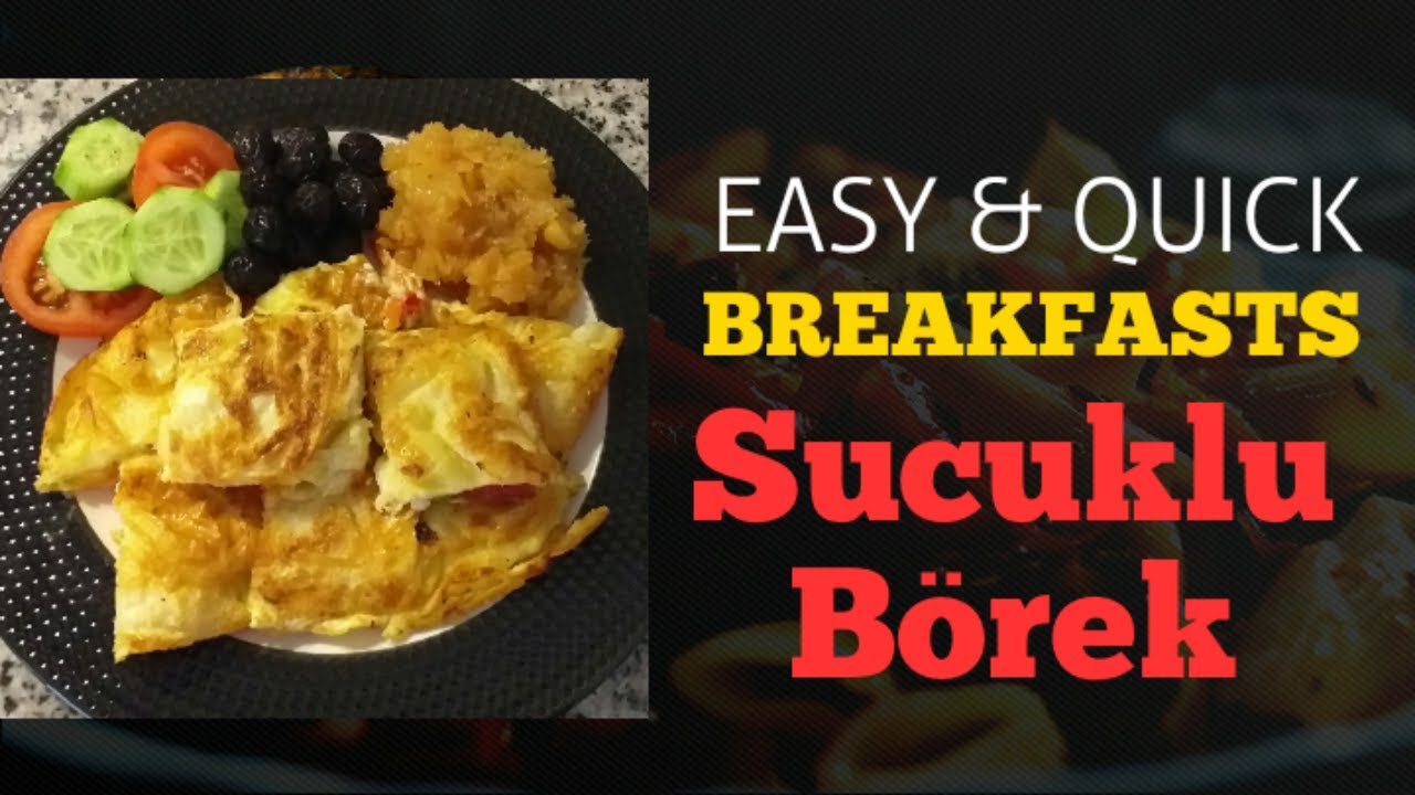 HOW TO MAKE EASY AND QUICK BREAKFAST-SUCUKLU YUFKA BÖREK TARİFI