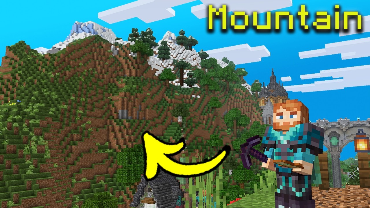 Starting a Mountain Build in my Minecraft World