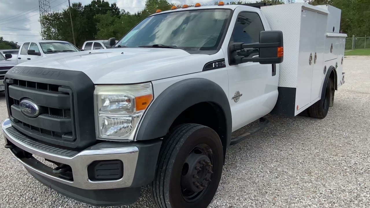 2015 Ford F550 service truck 6.7L (white) - AngletonTrucks.com