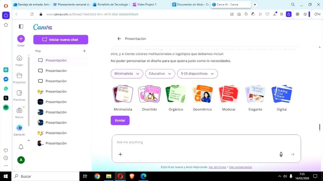Realiza presentaciones con la IA de Canva