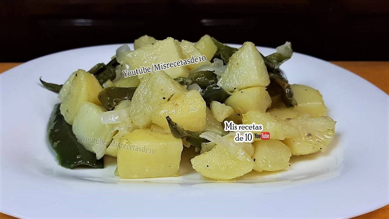 Papas con Rajas de chile Jalapeño