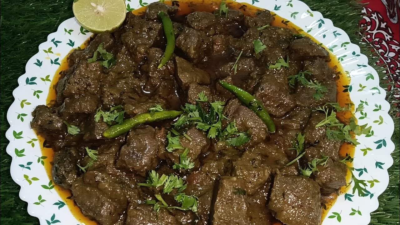 Bakra Eid Special Hare masale ki chatpati kalegi recipe | Liver in green gravy recipe