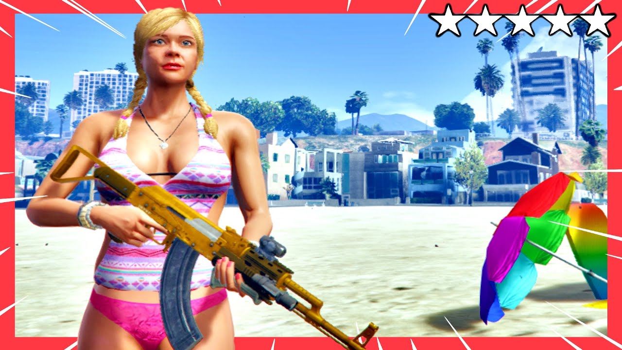 GTA 5 TRACEY VS POLICE - FIVE STAR COP BATTLE + Wanted Level Escape (GTA V Funny Moments)