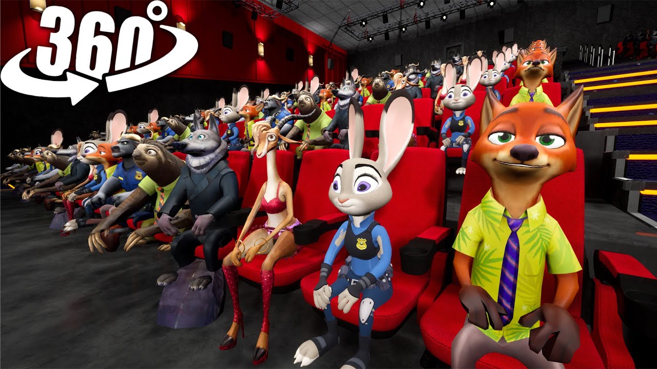 VR 360&deg; &ndash; Zootopia: All Characters in Cinema Hall | 4K