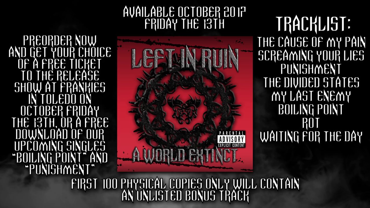 Left In Ruin - A World Extinct Available for Preorder Now