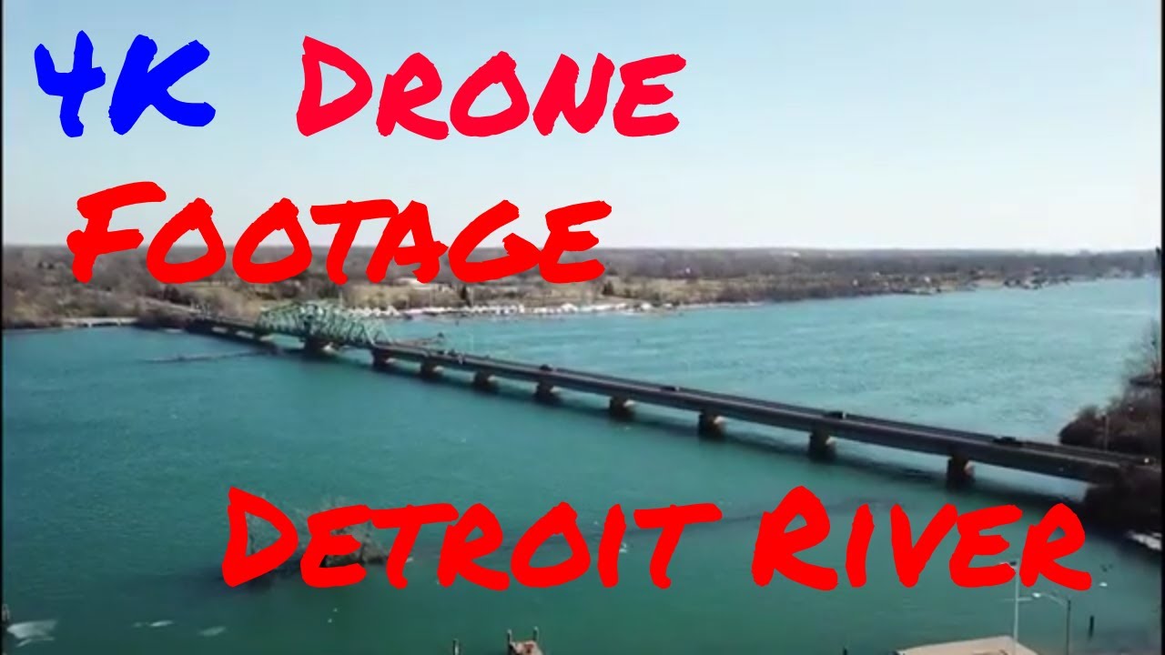 Detroit River Drone Footage - Elizabeth Park Trenton Michigan