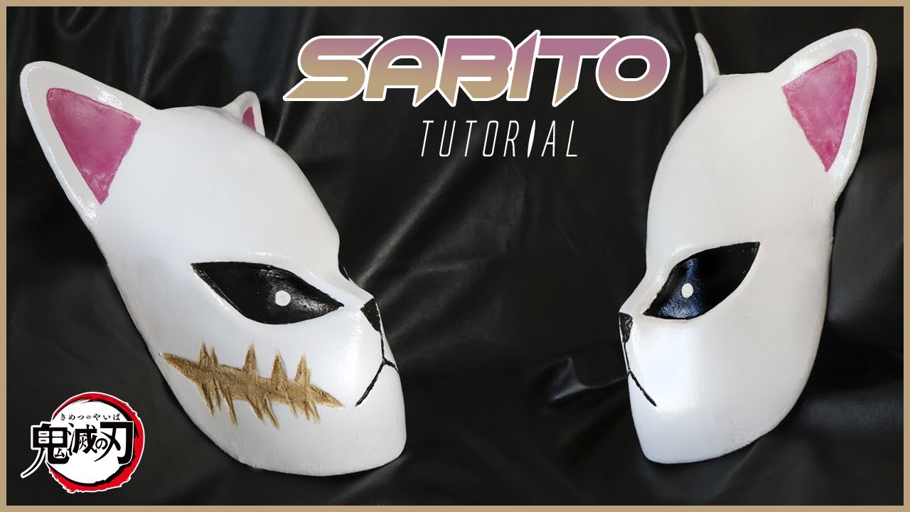 Tutorial : Cómo hacer la Máscara de Sabito 👺| Goma Eva/Foam | Patrones GRATIS  | Kimetsu no Yaiba