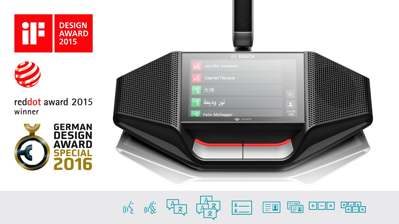 Bosch Security – Putting the DICENTIS Discussion device with touchscreen in the spotlight