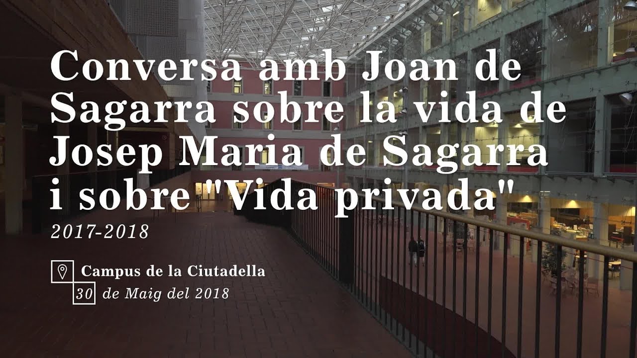 Conversa amb Joan de Sagarra sobre la vida de Josep Maria de Sagarra i sobre 