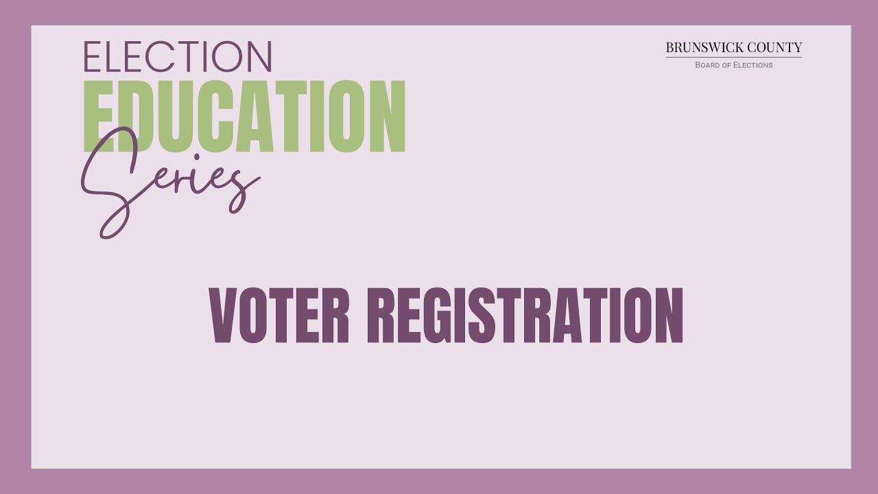 Election Education Seminar: Voter Registration