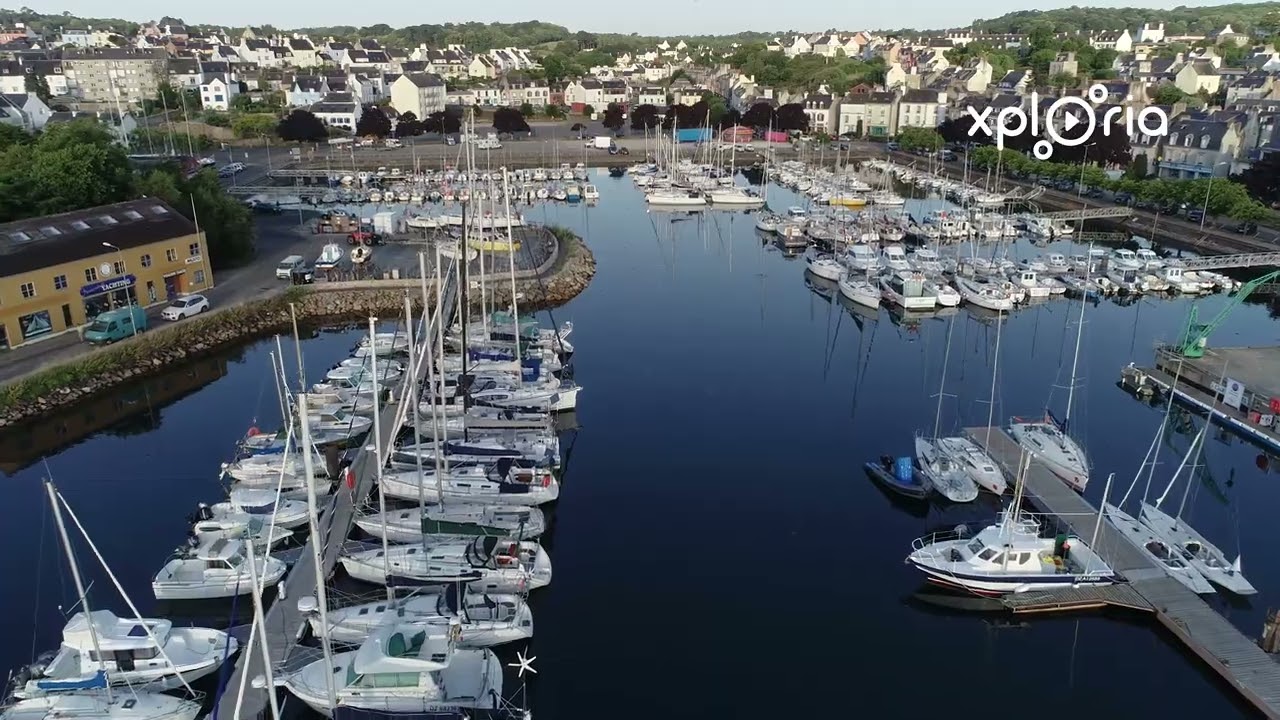 Douarnenez, Bretagne, France 2019.07 aerial video