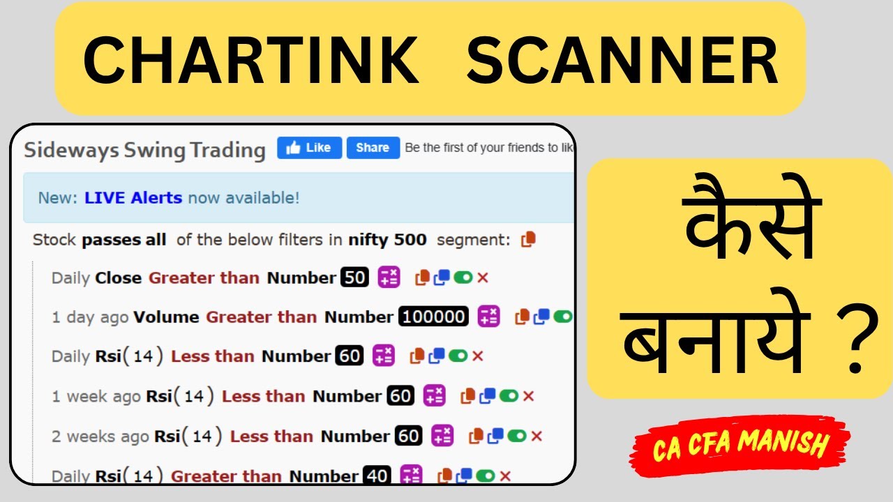 How to make a scanner on Chartink | How to use Chartink Scanner in Hindi | Chartink Tutorial
