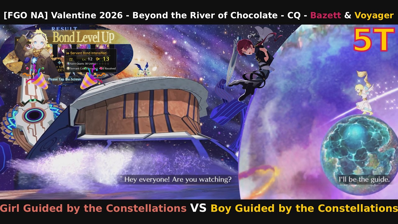 [FGO NA] Valentine 2026 - Beyond the River of Chocolate - CQ - Bazett & Voyager 5T