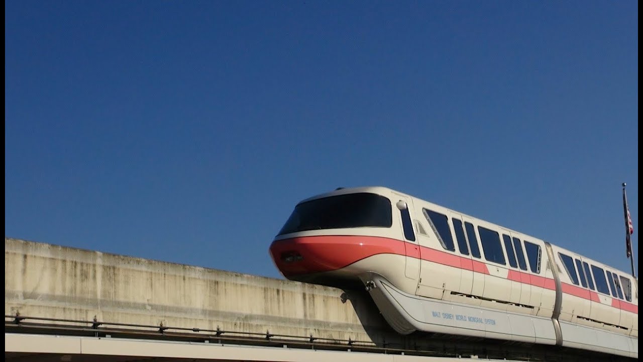 Walt Disney World Monorail to the Magic Kingdom 2014 - Resort Monorail Line HD
