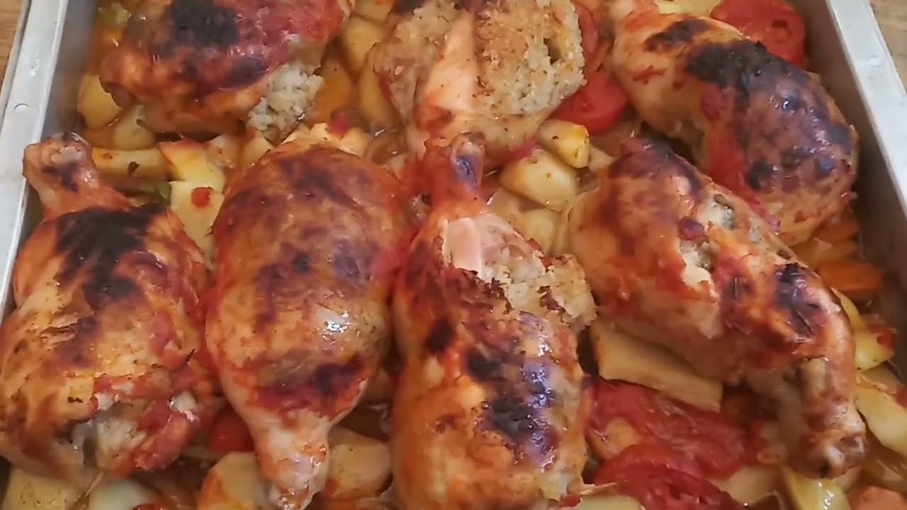 صنيه حمام الكداب مع البطاطس في الفرن بطريقة سهلة جدا 👍😋