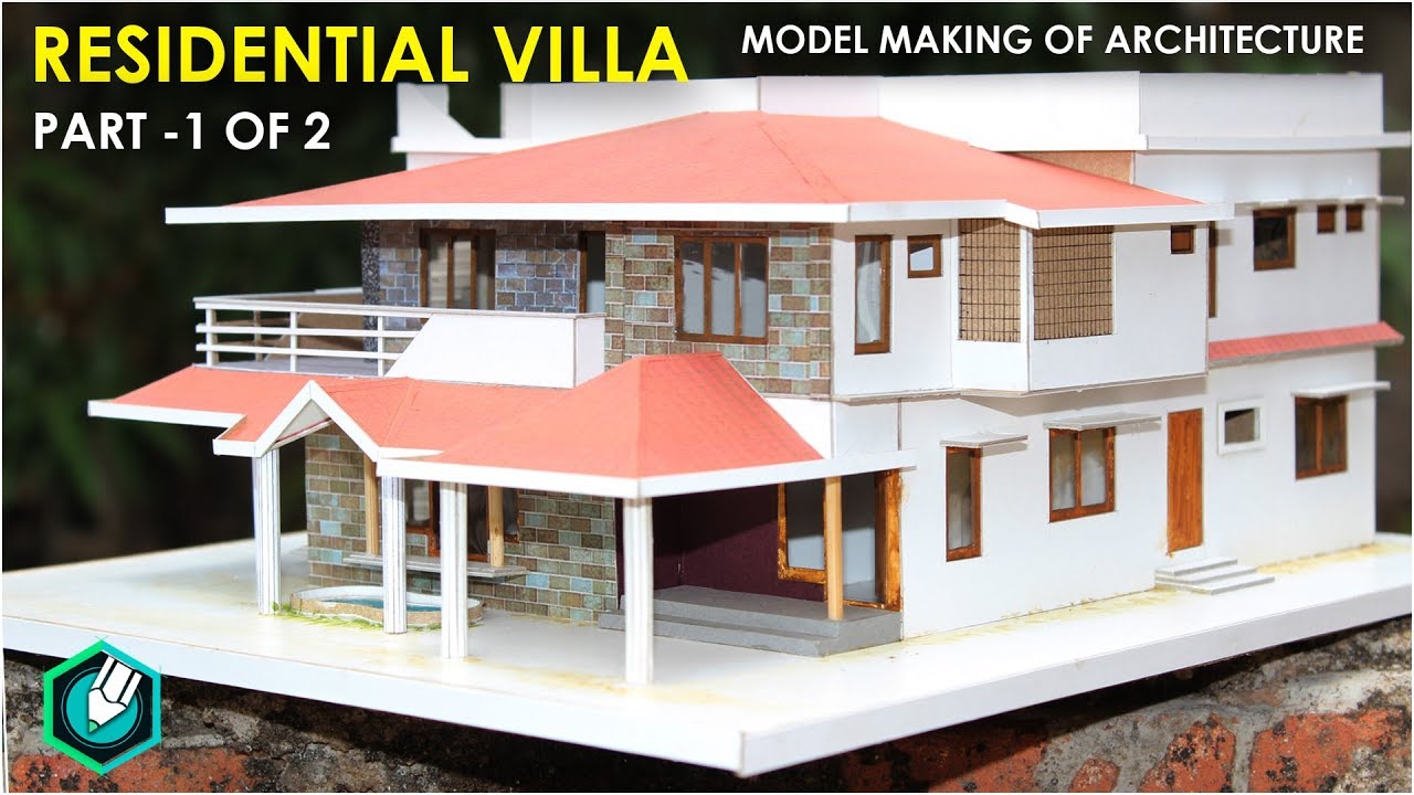 MODEL MAKING OF TRADITIONAL  villa (Kerala home design) part 1