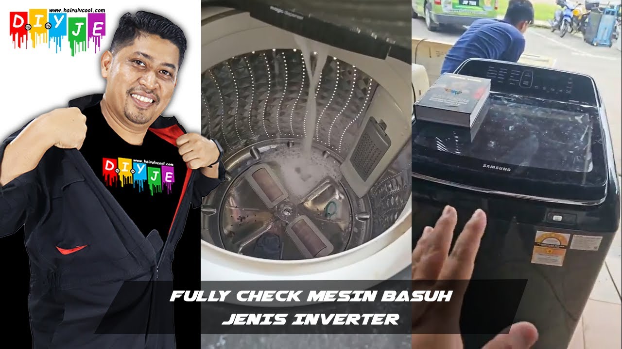 MESIN BASUH BERGEGAR MACAM ADA HANTU