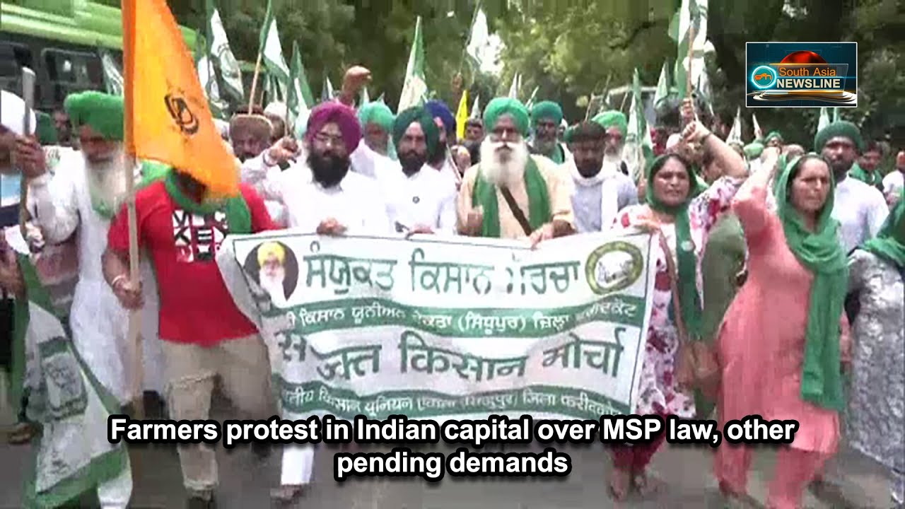 Farmers protest in Indian capital over MSP law, other pending demands