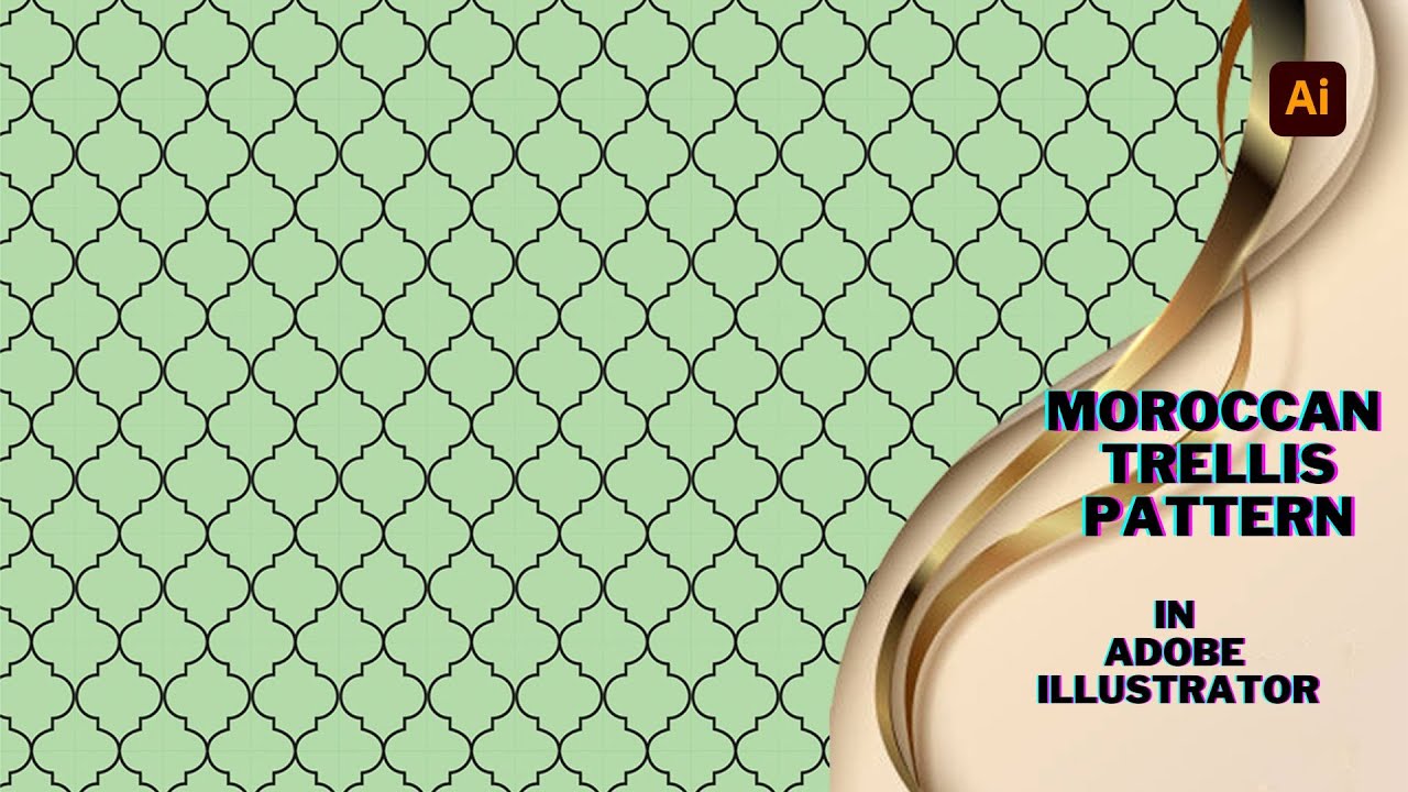 /How to create Moroccan Trellis Pattern in Adobe Illustrator/ #pattern#illustrator#youtube#digital