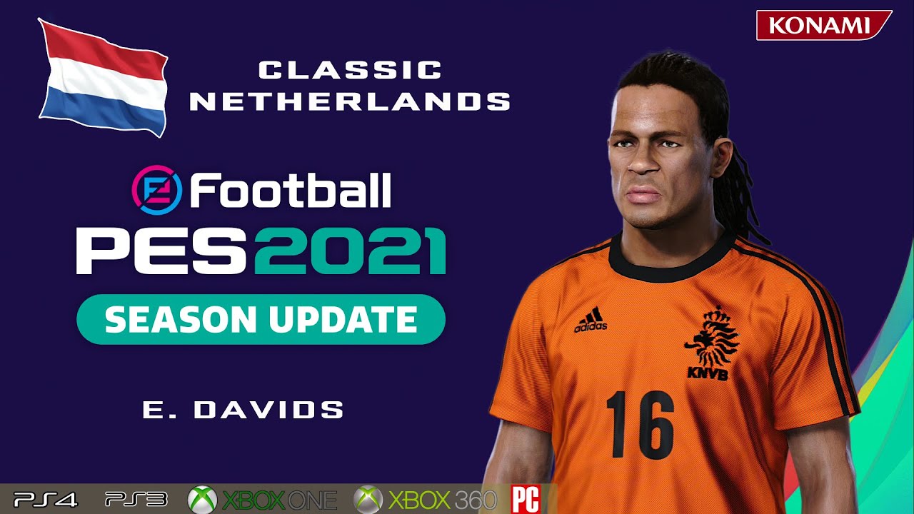 E. DAVIDS face+stats (Classic Netherlands) How to create in PES 2021