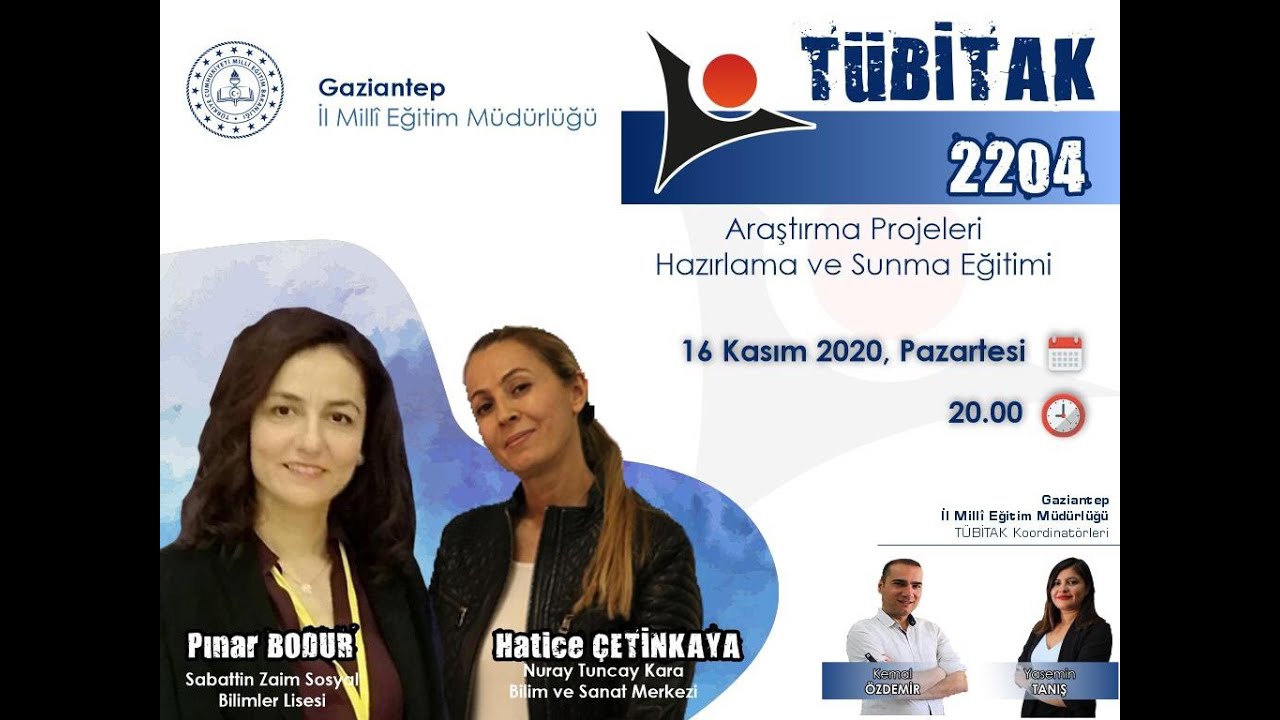 TÜBİTAK 2204 ARAŞTIRMA PROJELERİ HAZIRLIK VE SUNUM SÜRECİ