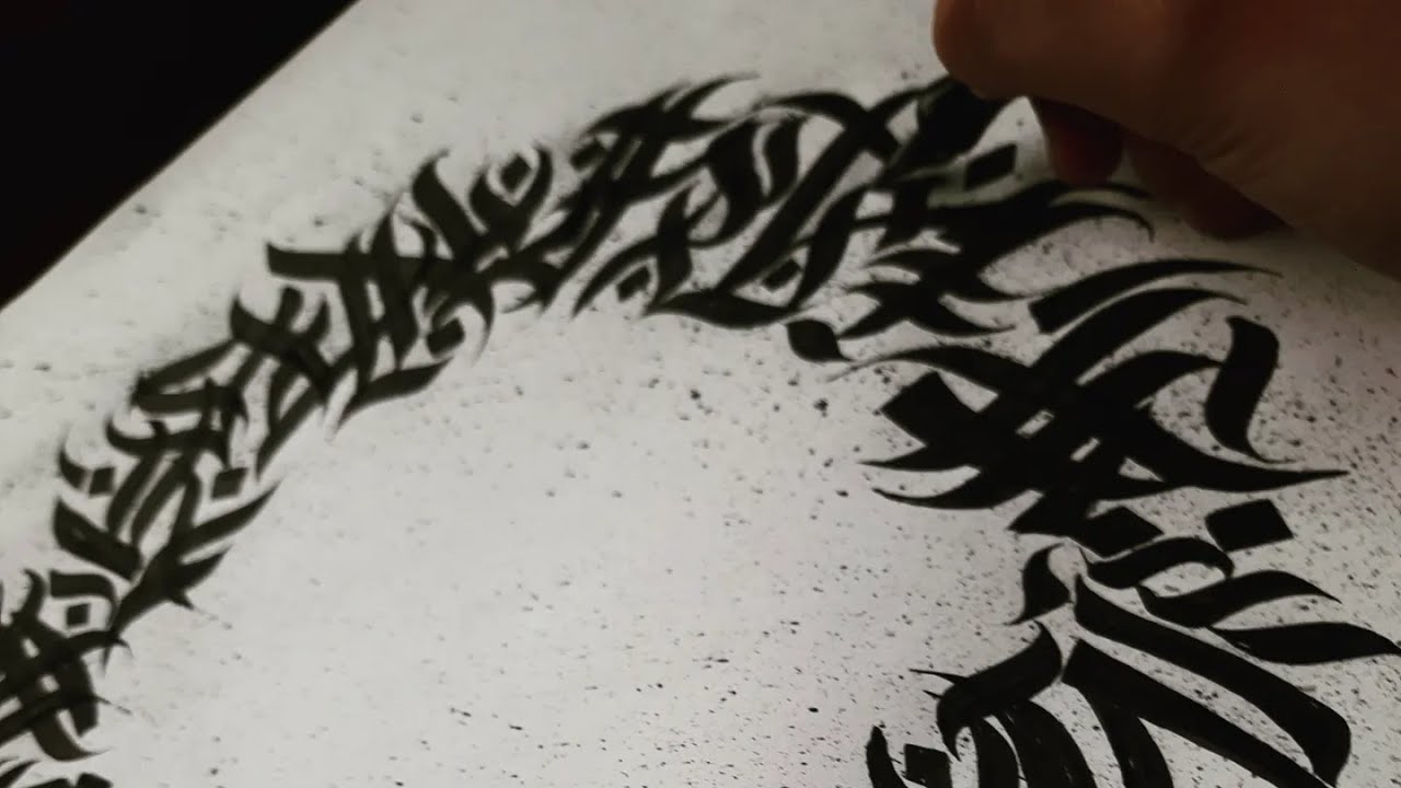 Dark style lettering | Calligraphy |Satisfying video |Satisfying music🎶