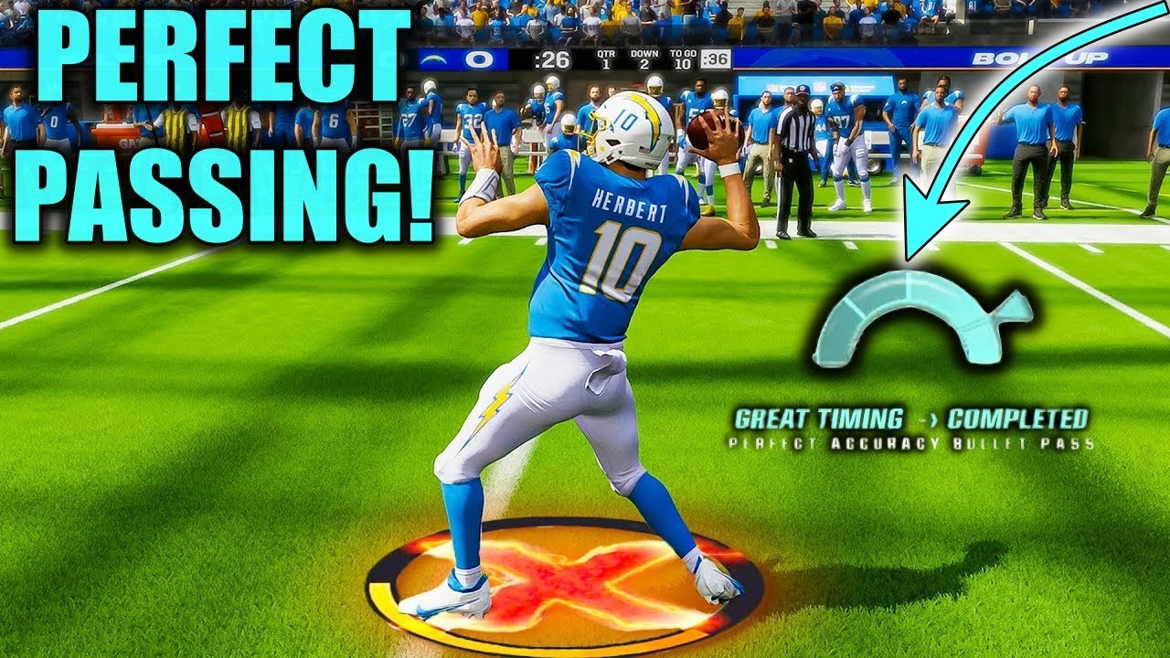 HOW TO GET PERFECT PASSING (BLUE PASS GLITCH) EVERYTIME IN MADDEN 24!