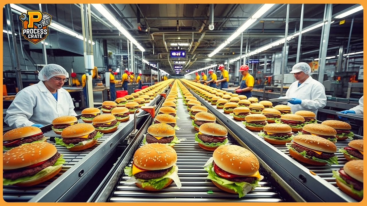Как производятся гамбургеры McDonald's на фабрике