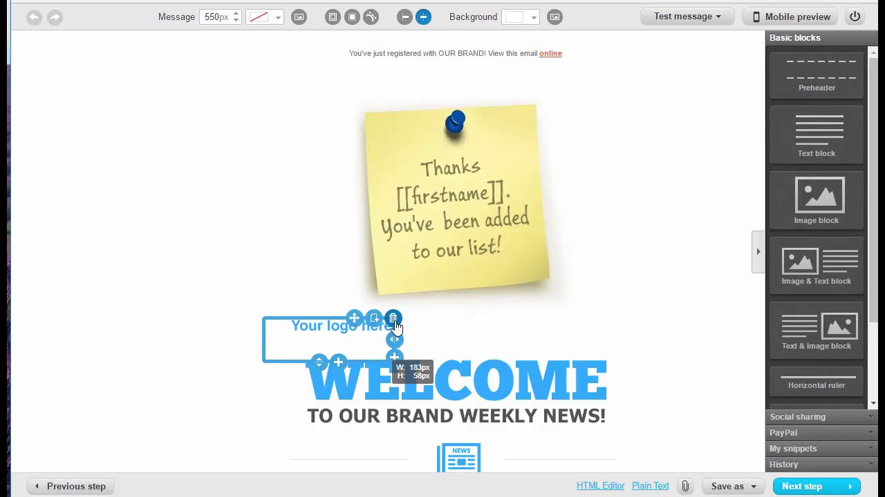 Using NiftyImages in your GetResponse account