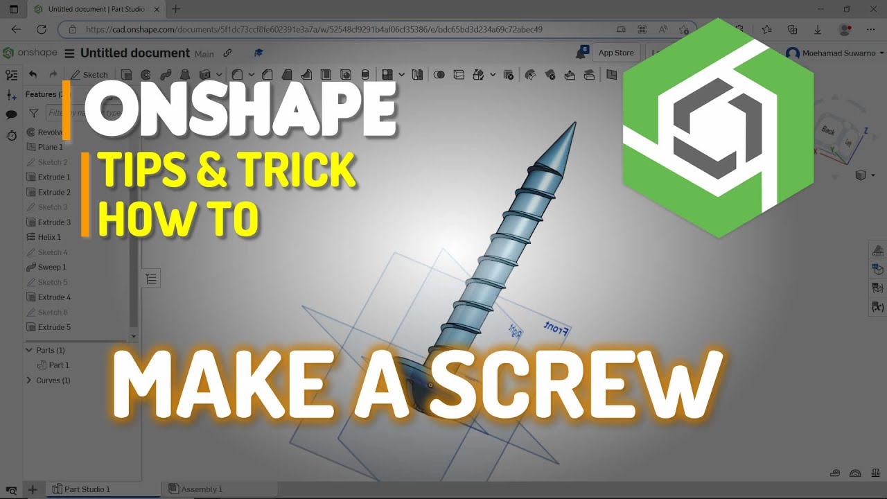 Onshape How To Make A Screw
