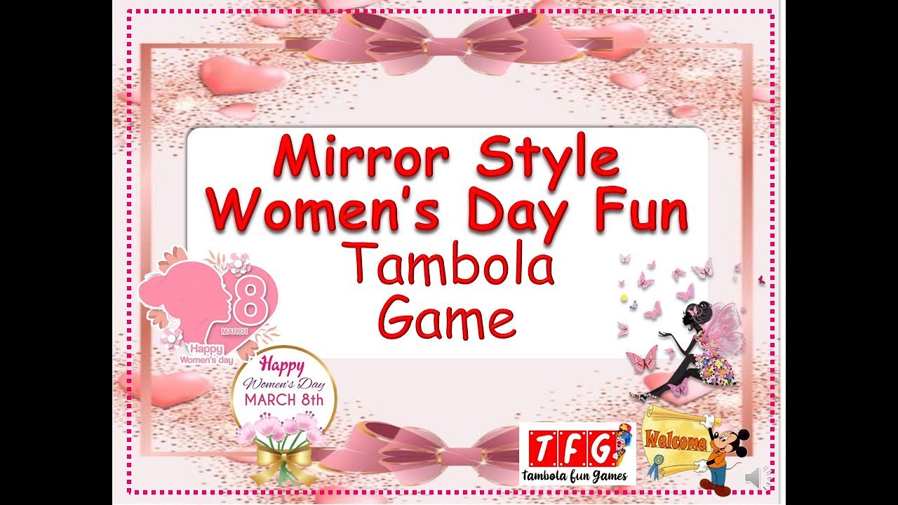 Unique Women's Day Tambola/Housie Games | Women's Day Game Ideas | March Tambola  | Fun Paper Game