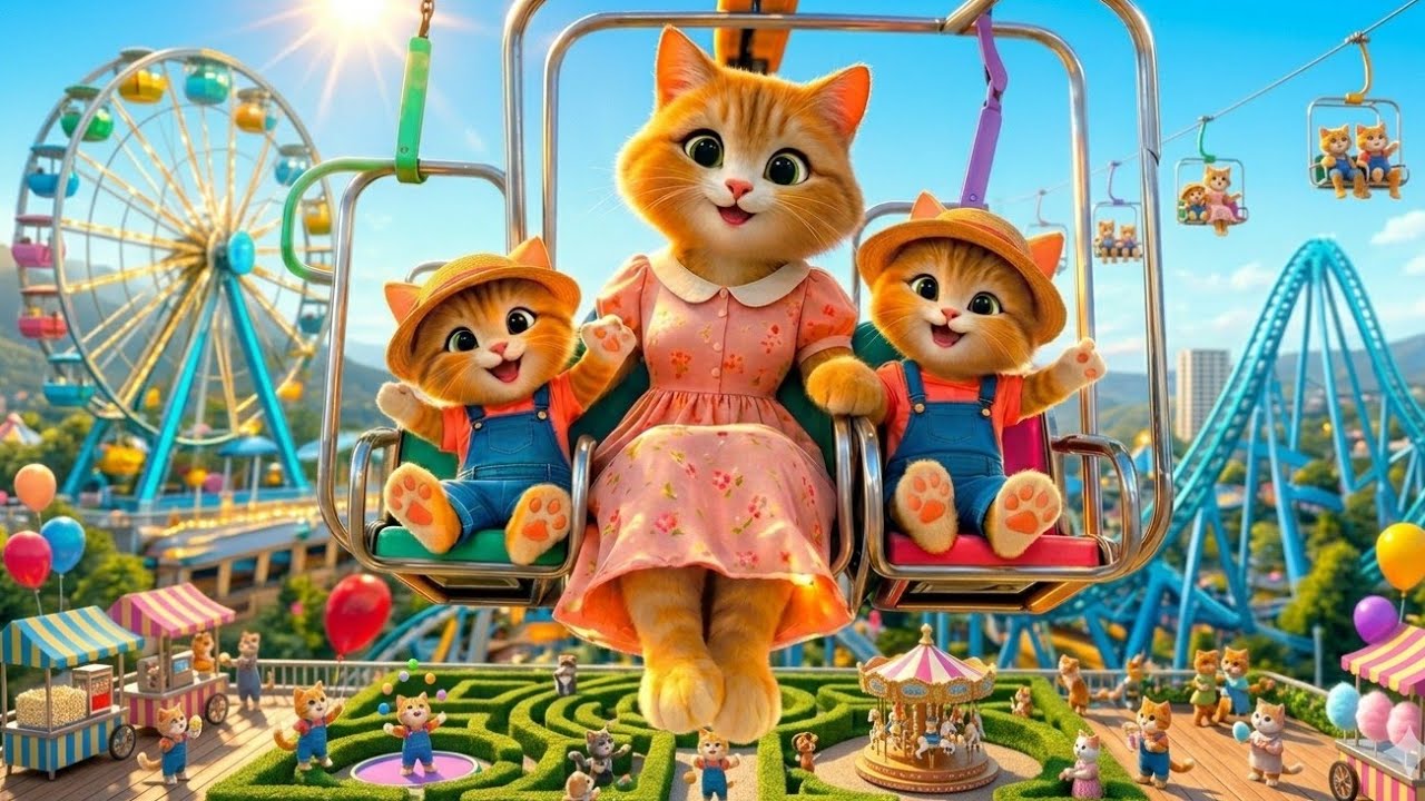 Cute Cat Family Goes to the Park for a Fun Adventure Day 🌳🐱✨