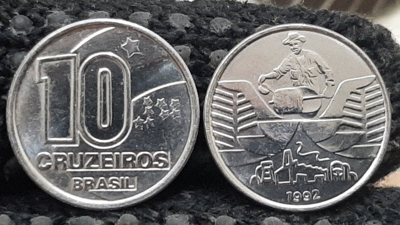 MOEDA ESCASSA SUPER VALIOSA 10 CRUZEIROS ANO 1992 SORTUDO VOCÊ TEM? VEJA O VALOR $ 40 A 60 REAIS 🙌 💰
