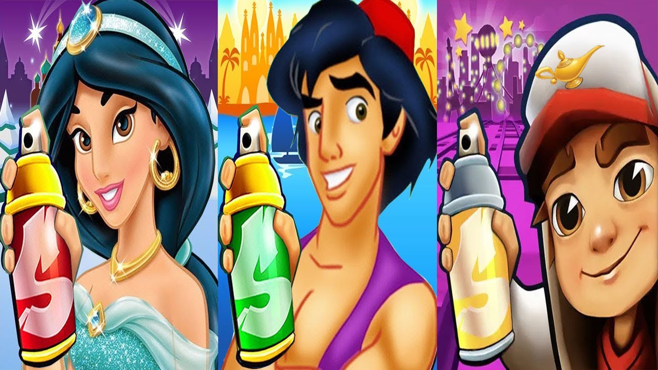 Subway Surfers Vegas Queens 2024 Amira Genie vs Aladdin vs Princess Jasmine vs Genie Run Gameplay HD