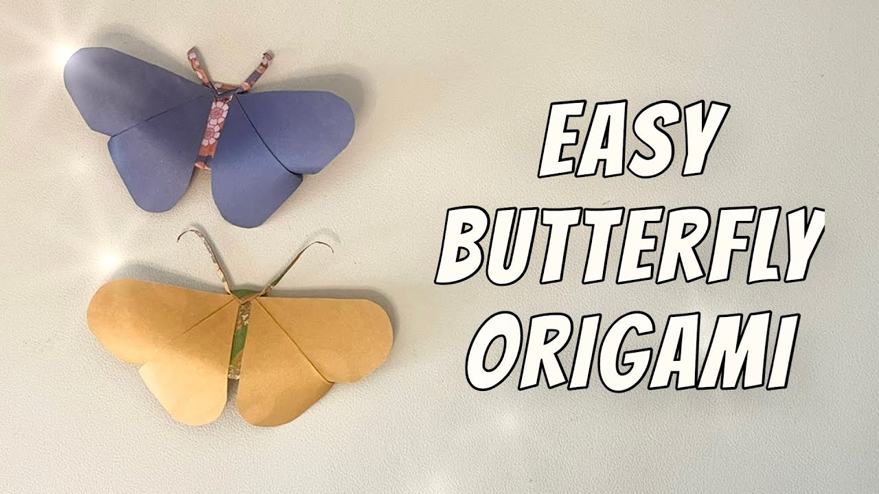 BUTTERFLY ORIGAMI - Easy Origami Tutorial Using One Piece of Pape - DIY Paper Craft for beginners