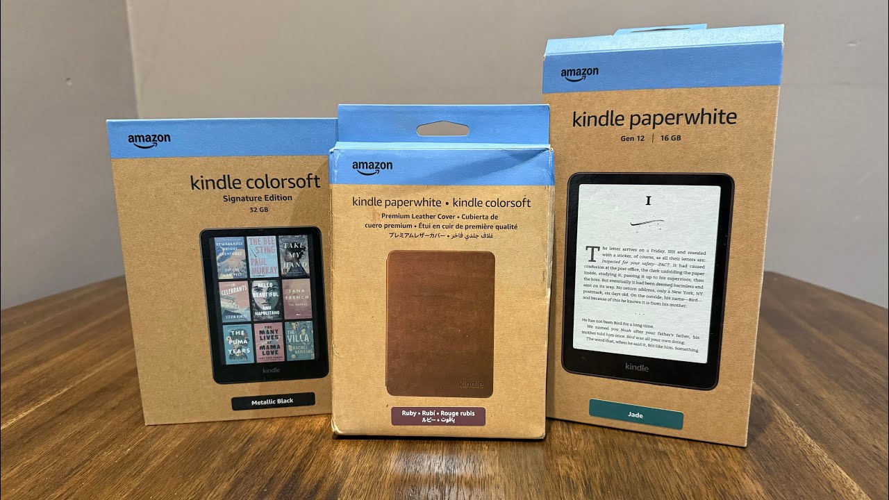 Amazon Premium Leather Cover for the Kindle Paperwhite and Colorsoft (Ruby Color)