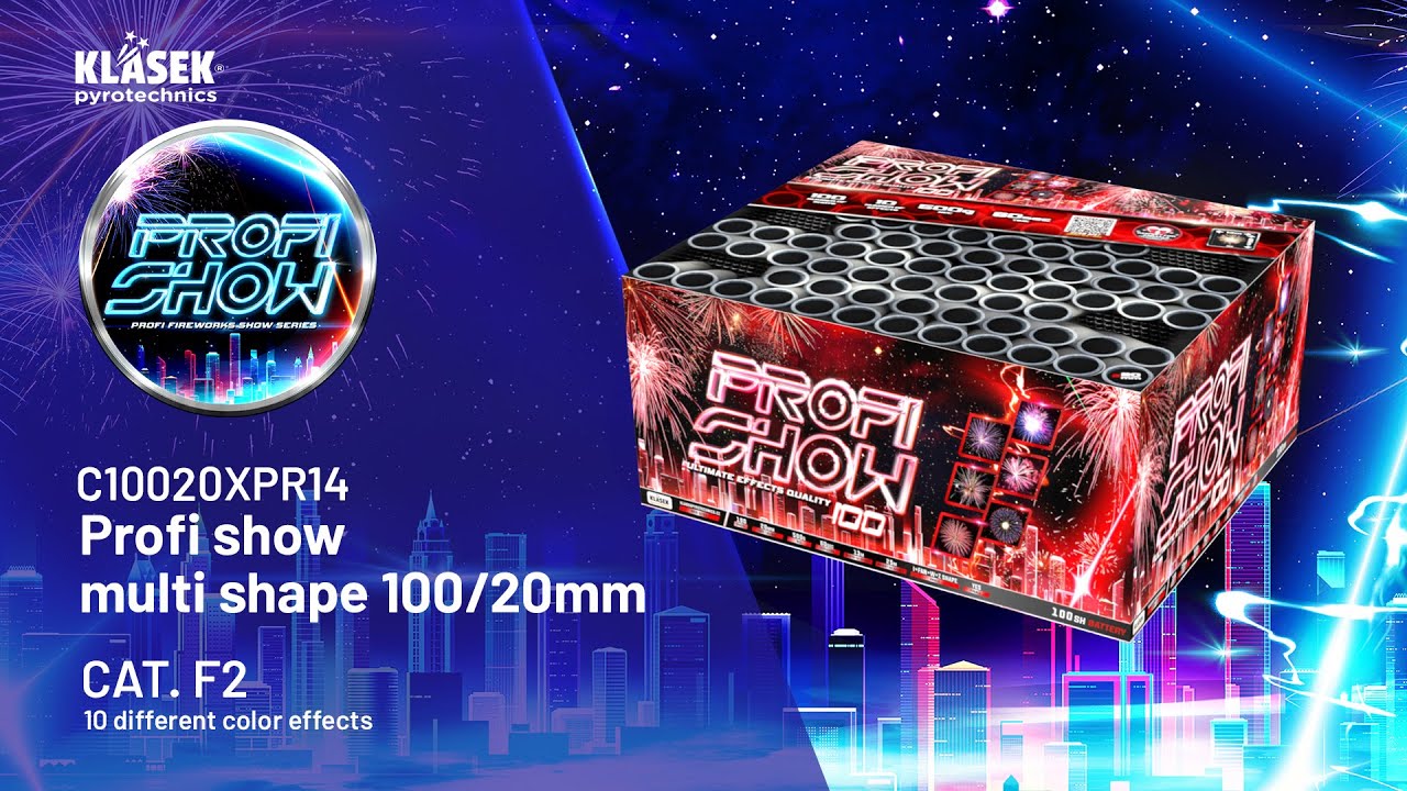 C10020XPR14 Profi show multi shape 100/20mm | Klasek pyrotechnics