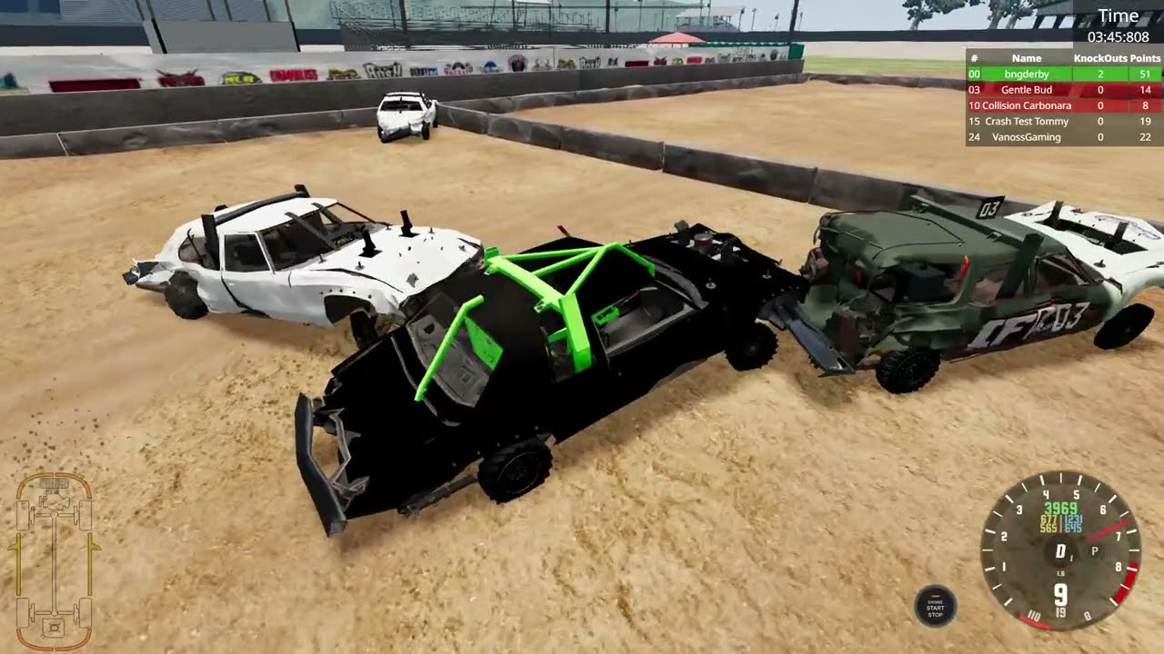 BeamNG drive derby. kickers cars