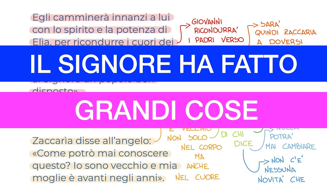 Il Signore ha fatto grandi cose (Lc 1,5-25)
