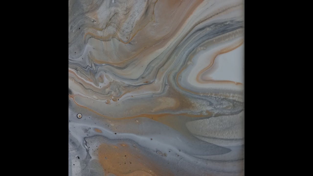 (82) MARBLE EFFECT / FLIP CUP POUR / ACRYLIC POUR PAINTING / EASY / METALLIC / DEMO / BEGINNER