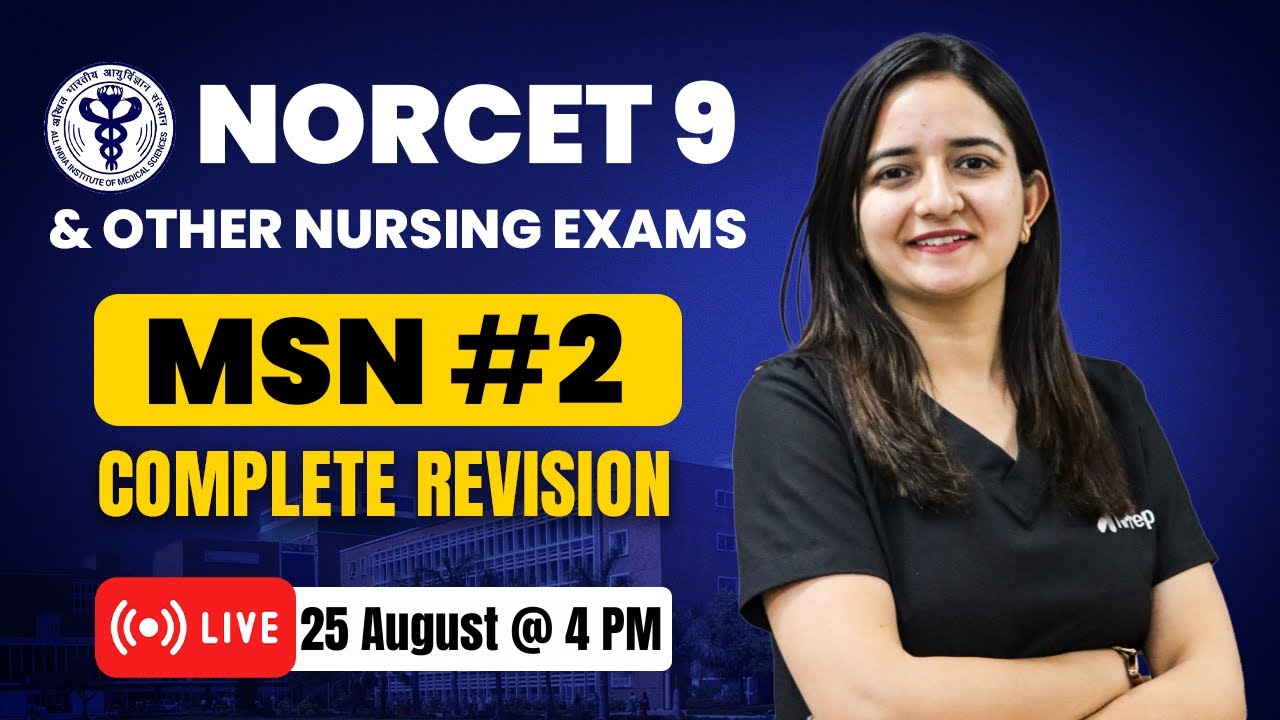 MSN Complete Revision✅ NORCET 9 & Other Nursing Exams | Medical Surgical Nursing | Pooja Mam