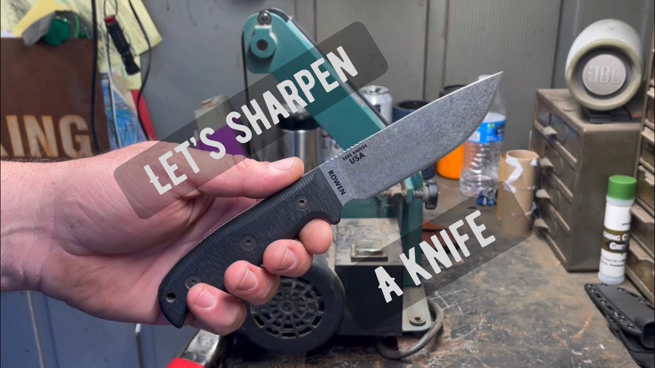 Затачиваем нож… СНОВА! Используем ленточную шлифовальную машину Harbor Freight 1x30.