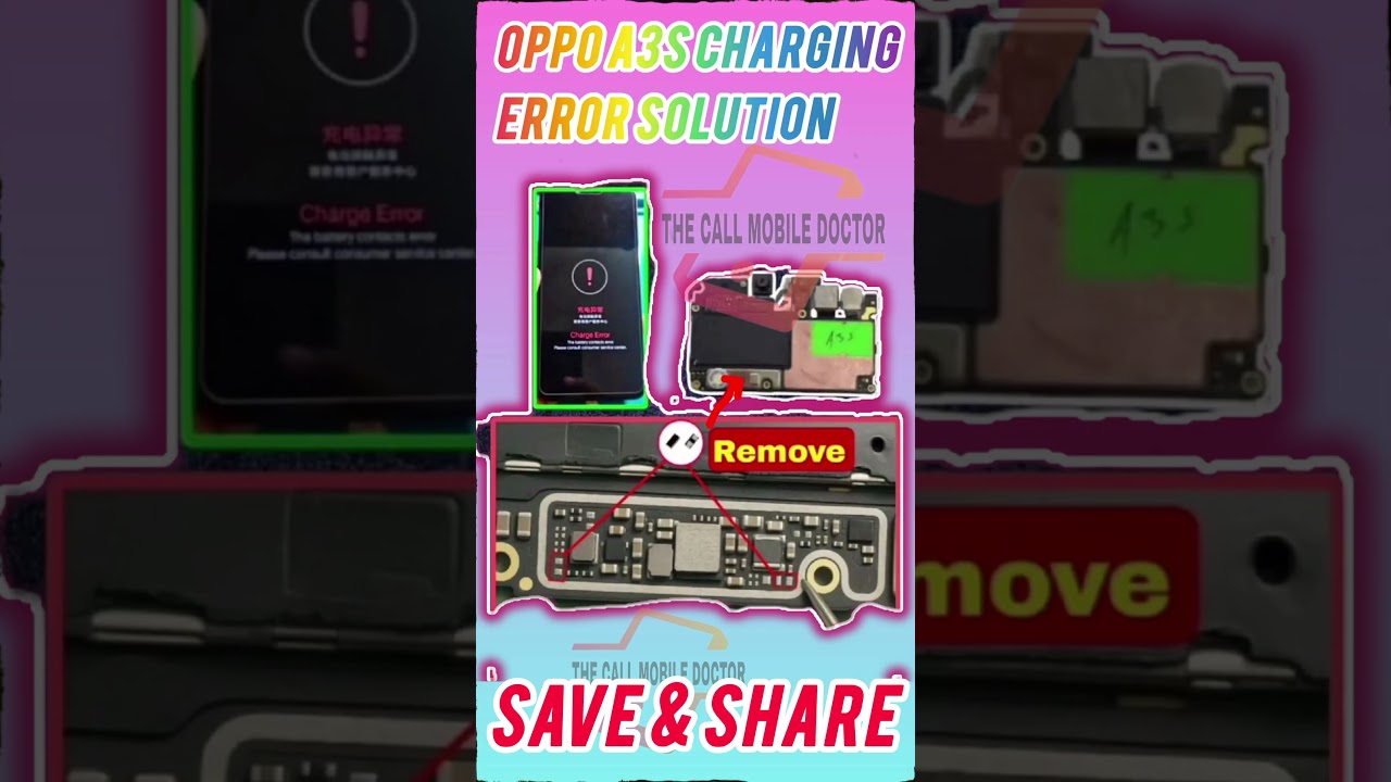 oppo a3s charge error Battery connection error problem fix #mobilerepair #short #technology